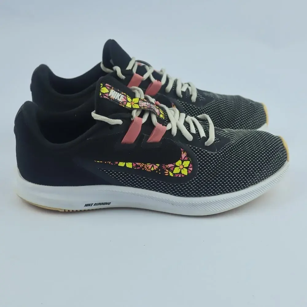 Nike Women's Downshifter 9 SE Black/Floral Running Shoes BQ9263-001 Size 6